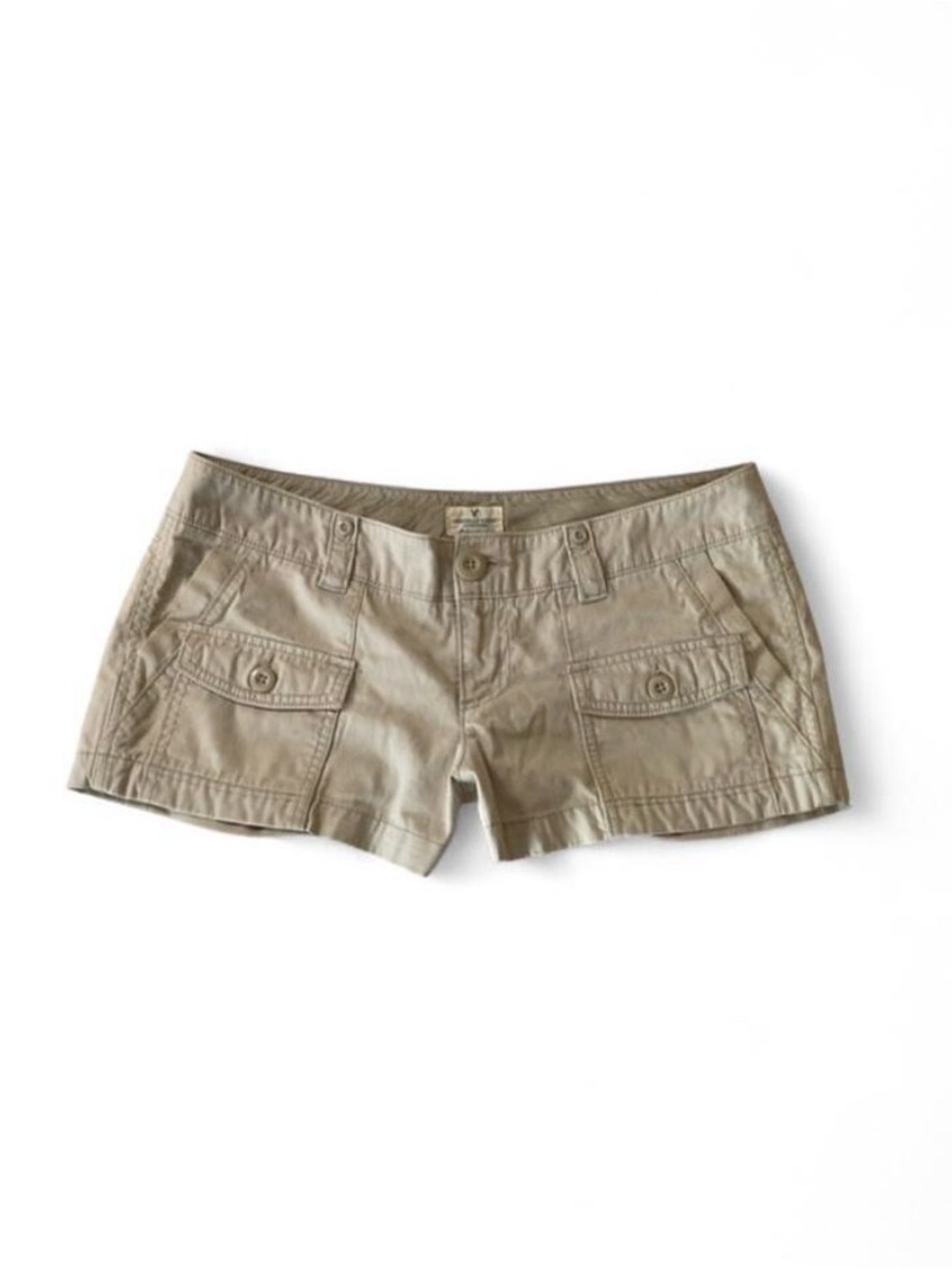 American Eagle Outfitters Khaki Cargo Mini Shorts - Beige